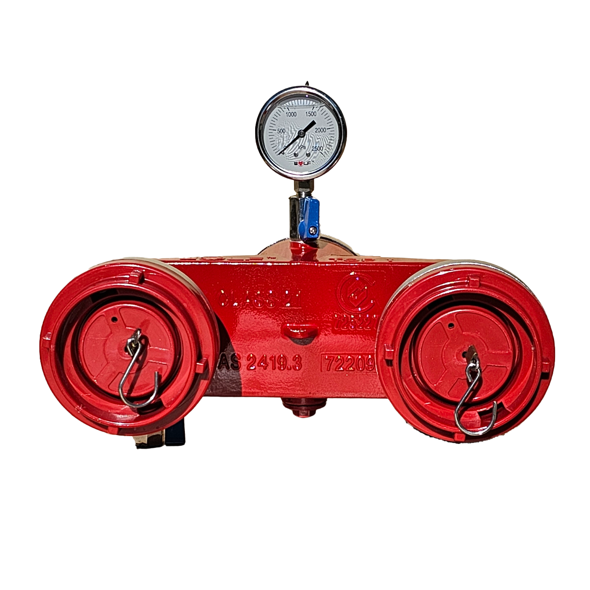 Wolf Dual Booster Valve-Rear Outlet Storz assembly, Suits SA, VIC, TAS & ACT - Premium from Wolf - Shop now at Firebox Australia