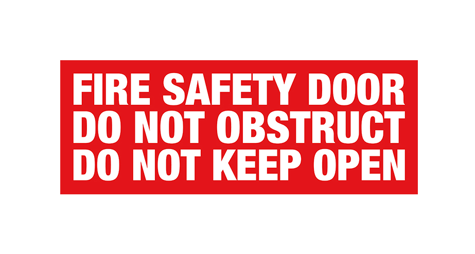 PVC Fire safety door do not obstruct do not keep open Sign - Premium from Firebox - Shop now at Firebox Australia