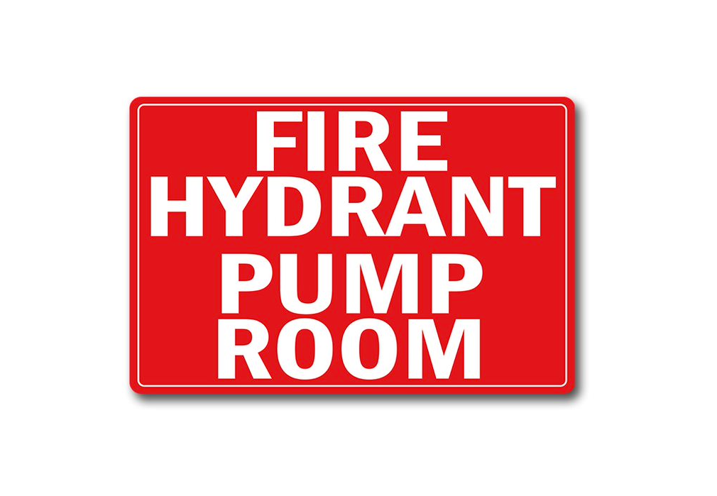 PVC Fire hydrant pump room location Sign - Premium from Firebox Australia - Shop now at Firebox Australia