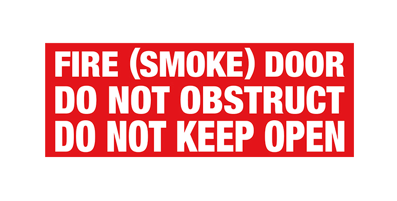 PVC Fire smoke door do not obstruct do not keep open Sign - Premium from Firebox - Shop now at Firebox Australia