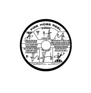 Self-adhesive PVC Generic hose reel instruction Label - Premium from Firebox - Shop now at Firebox Australia