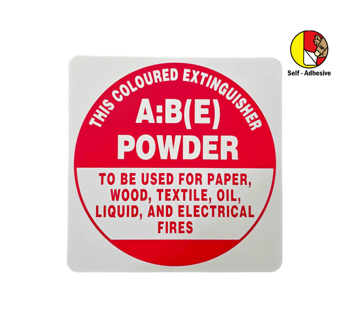 Self-adhesive ABE Extinguisher I.D Sign - Premium Signage & Stickers from Firebox - Shop now at Firebox Australia