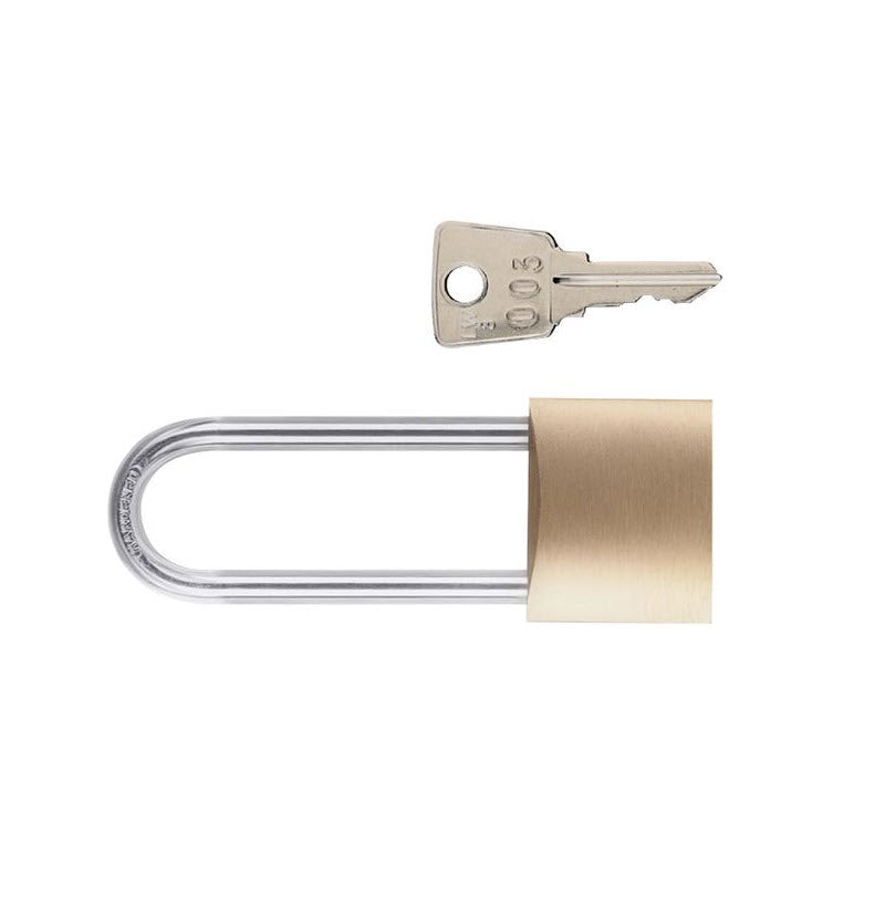 Brass 30mm long shank 003 padlock & key - Premium  from Firebox - Shop now at Firebox Australia