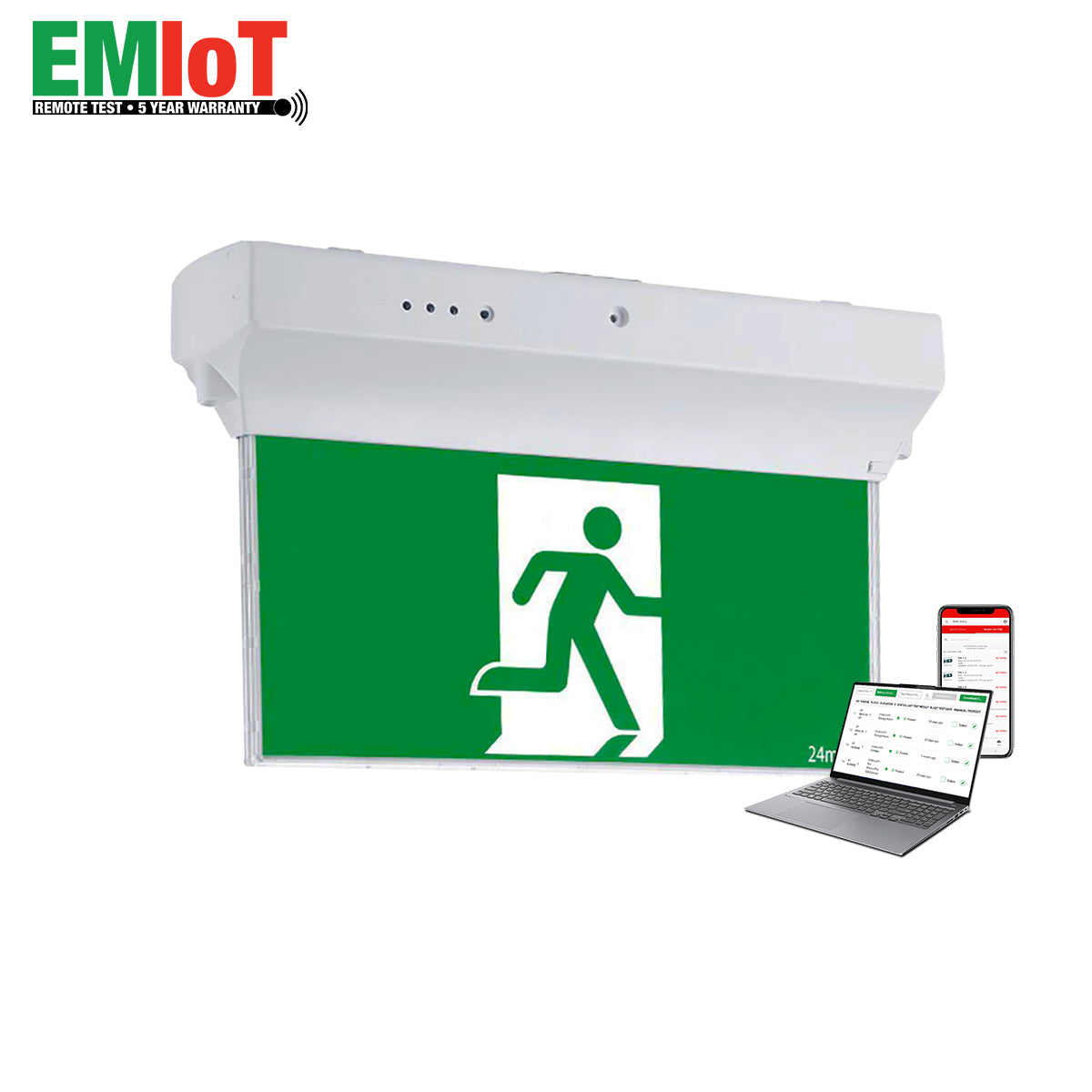 LED Blade Exit -Remote Test - Premium Exit & Emergency Lighting from elumen - Shop now at Firebox Australia