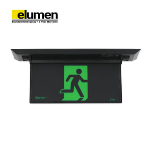 LED Black Recessed Exit Light -Emergency - Premium Exit & Emergency Lighting from elumen - Shop now at Firebox Australia