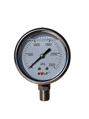 63mm 2500kpa stainless steel oil filled pressure gauge - Premium  from Wolf - Shop now at Firebox Australia