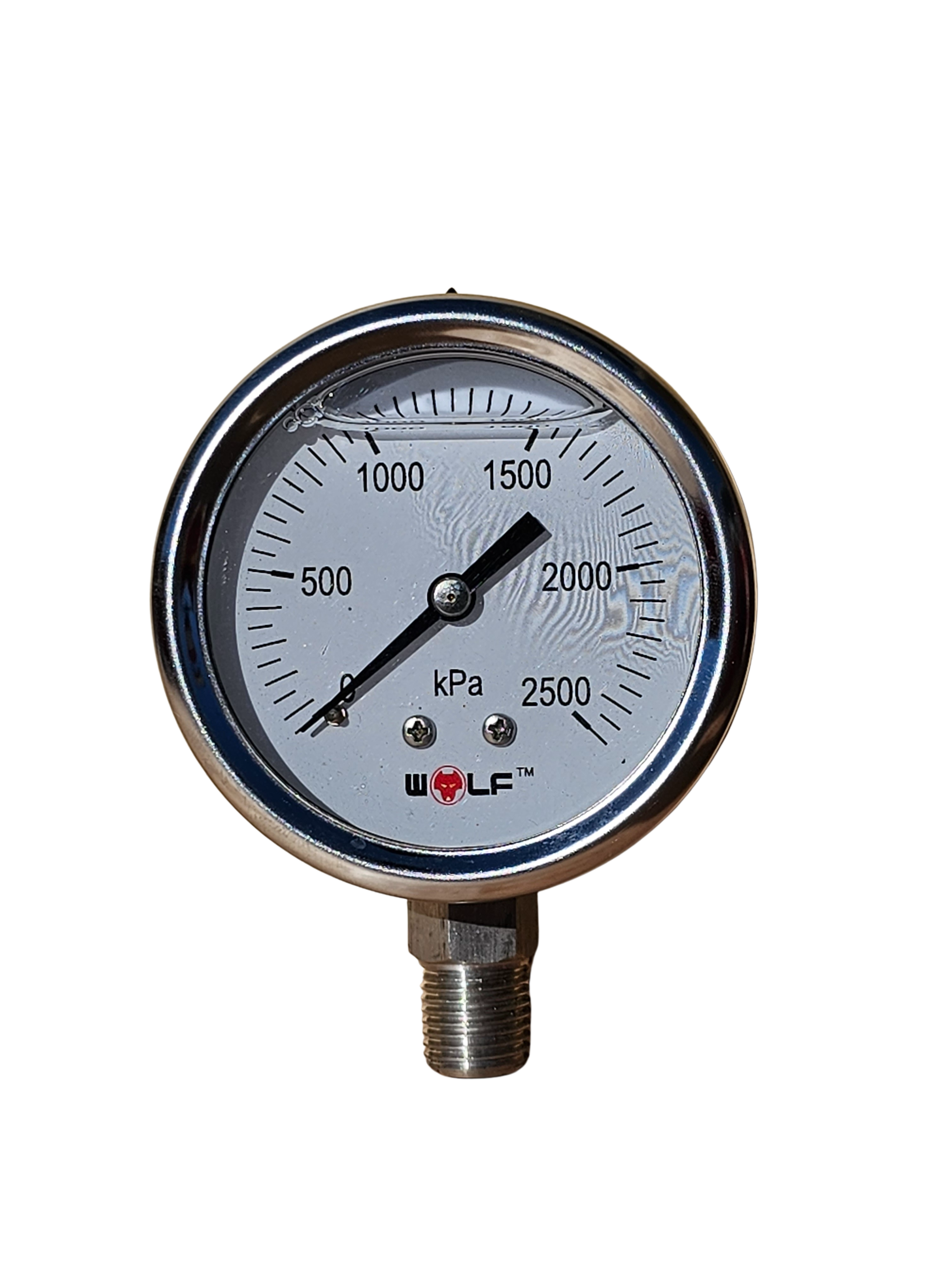 63mm 2500kpa stainless steel oil filled pressure gauge - Premium from Wolf - Shop now at Firebox Australia