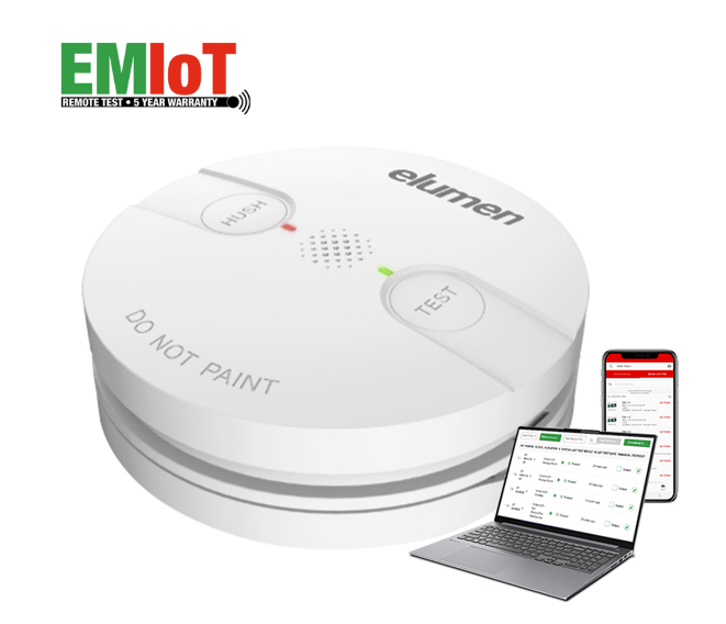 240V Remote Testing Photoelectric Smoke Alarm with 10yr Lithium Battery back up - Premium  from elumen - Shop now at Firebox Australia