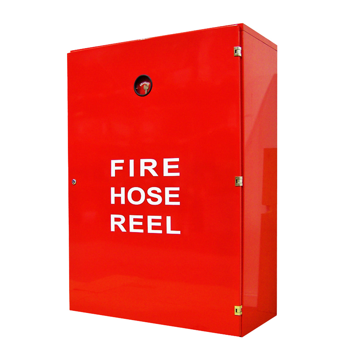 Fire hose reel cabinet with break glass & 003Lock, with back - Premium Hose Reel Cabinets from Wolf - Shop now at Firebox Australia