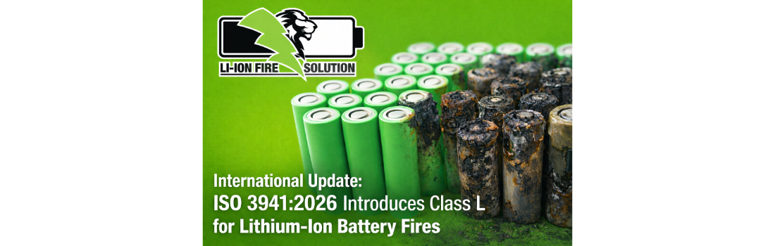International Update: ISO 3941:2026 Introduces Class L for Lithium-Ion Battery Fires