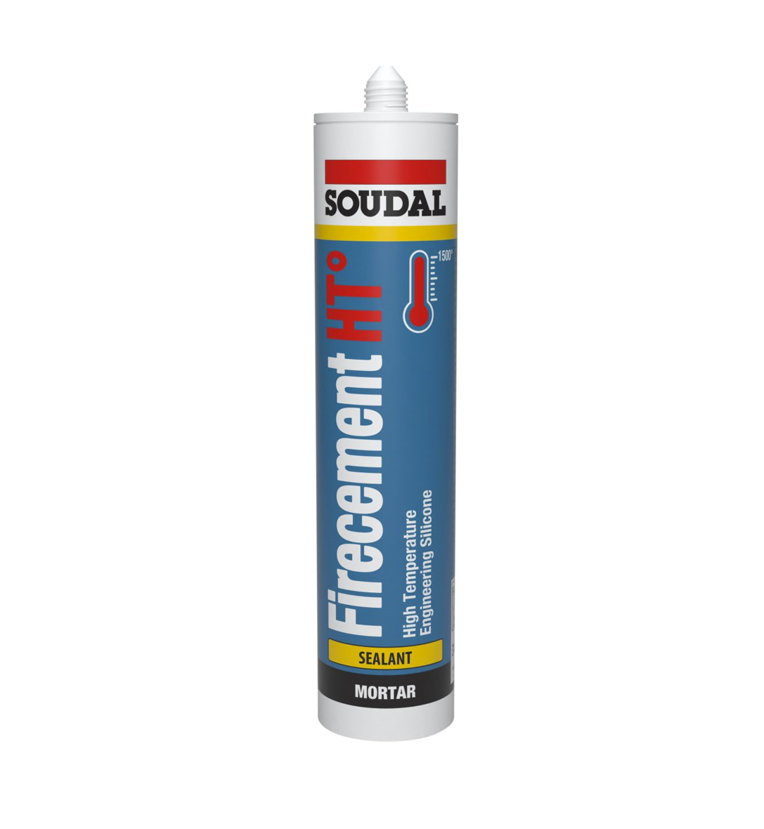 Soudal fire retardant Firecement HT - Black (Up to 1500°C) 310ml - Premium  from Soudal - Shop now at Firebox Australia