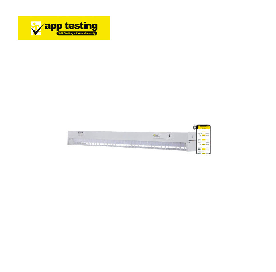 LED Emergency Batten -Two Foot Wire Guard -App Testing