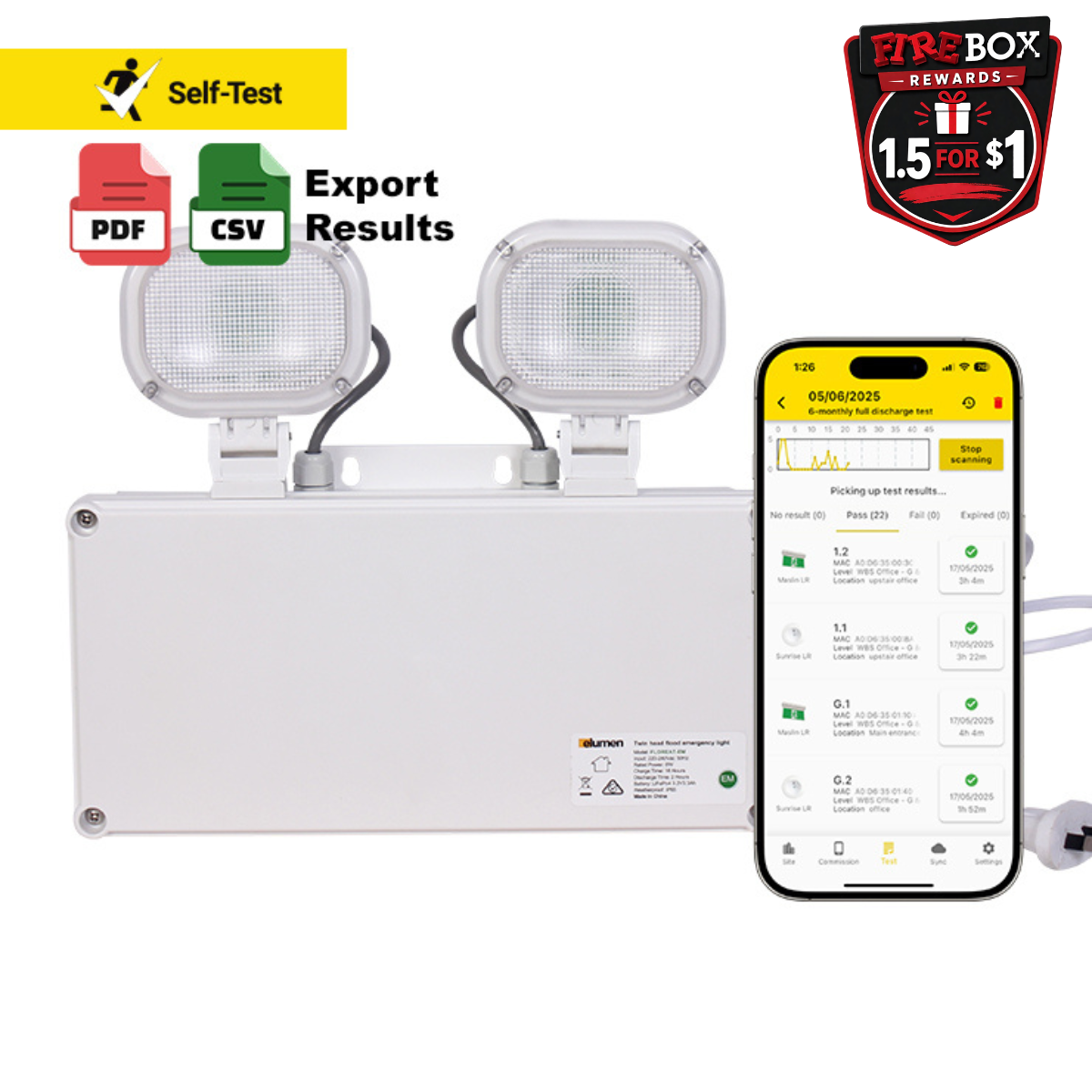 LED Flood Light - Self Testing
