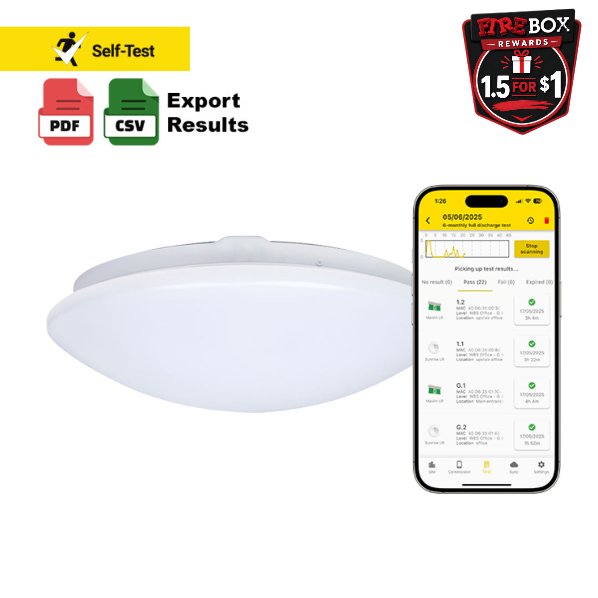 LED Oyster- Self Testing