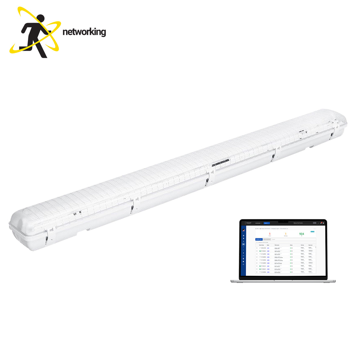 LED Emergency Batten -Four Foot Weatherproof - Remote Test
