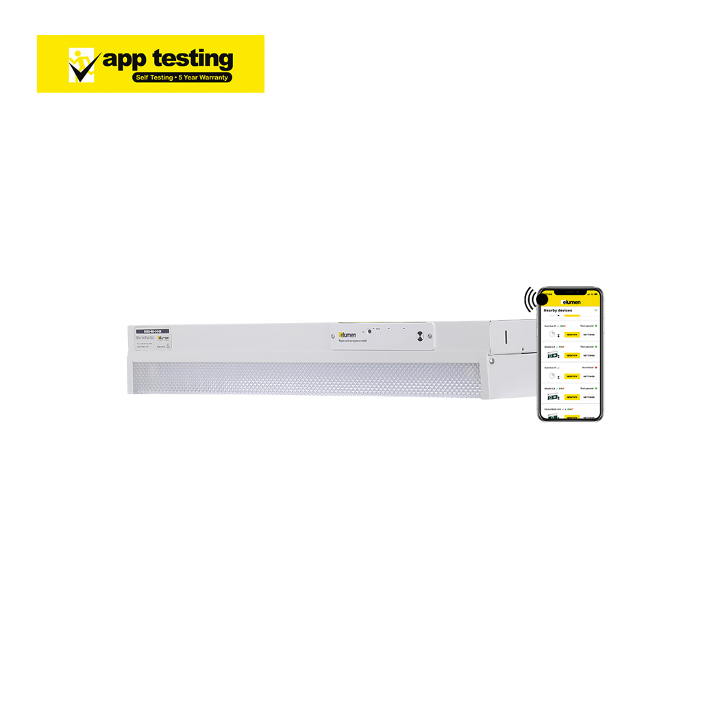 LED Emergency Batten -Two Foot Diffused -App Testing - Premium Exit & Emergency Lighting from elumen - Shop now at Firebox Australia