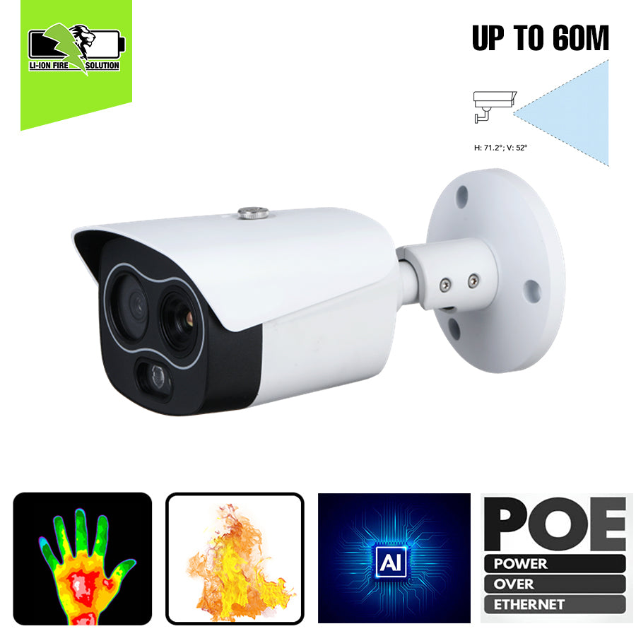 4MP Thermal Network Hybrid Bullet AI Camera IP67 rated