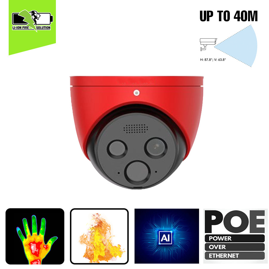 4 MP Thermal Network Mini Hybrid Eyeball AI Camera IP67 rated