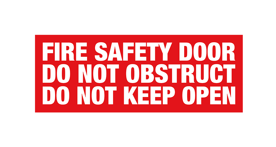 PVC Fire safety door do not obstruct do not keep open Sign - Premium  from Firebox - Shop now at Firebox Australia