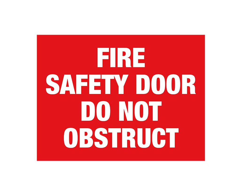 FireboxPVC Fire safety door do not obstruct Sign | by Firebox Australia