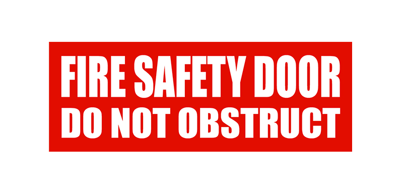 FireboxPVC Fire safety door do not obstruct Sign | by Firebox Australia