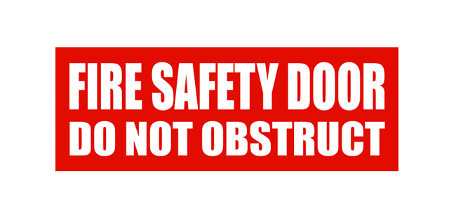 FireboxPVC Fire safety door do not obstruct Sign | by Firebox Australia