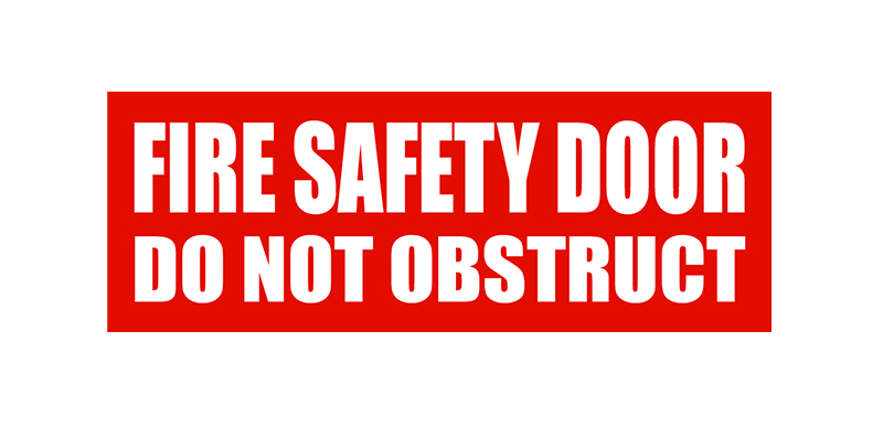 PVC Fire safety door do not obstruct Sign - Premium  from Firebox - Shop now at Firebox Australia