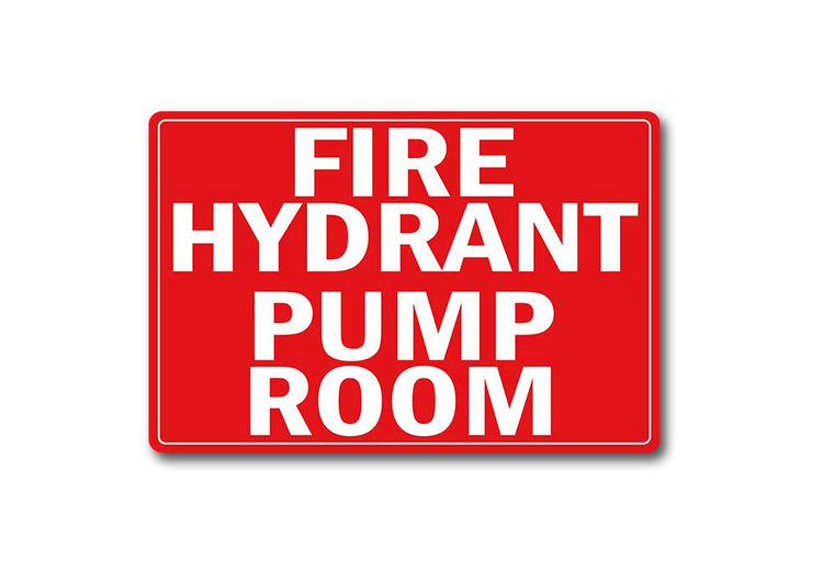 PVC Fire hydrant pump room location Sign - Premium  from Firebox Australia - Shop now at Firebox Australia