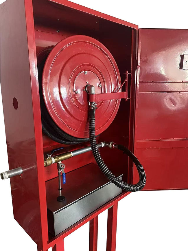 30m x 25mm swing arm Fire hose reel induction system in cabinet, comes