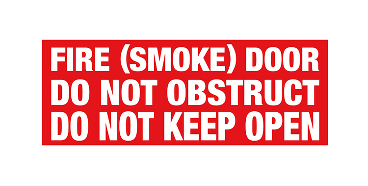 PVC Fire smoke door do not obstruct do not keep open Sign - Premium  from Firebox - Shop now at Firebox Australia