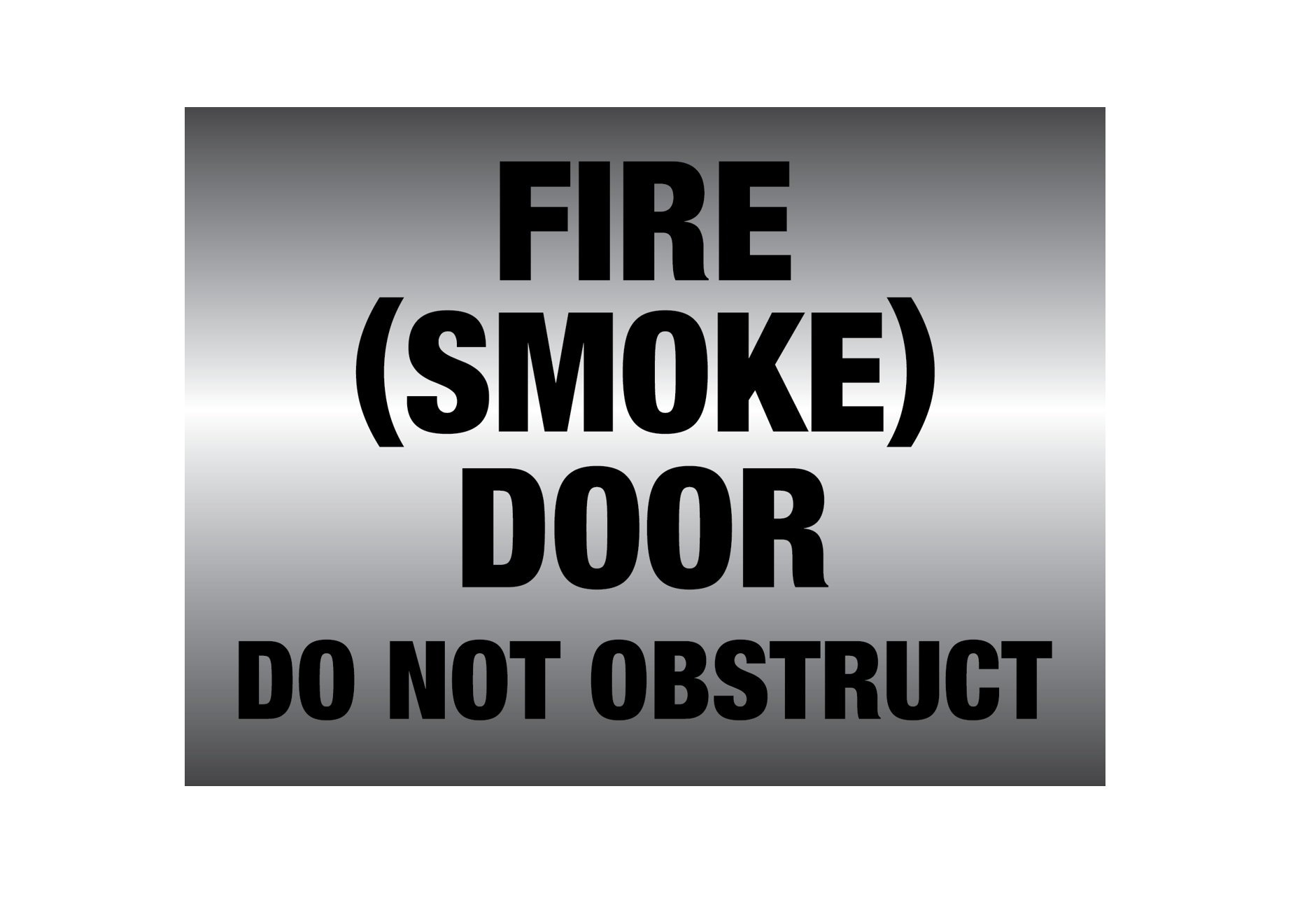 Metal finish PVC Fire smoke door do not obstruct Sign - Premium  from Firebox - Shop now at Firebox Australia