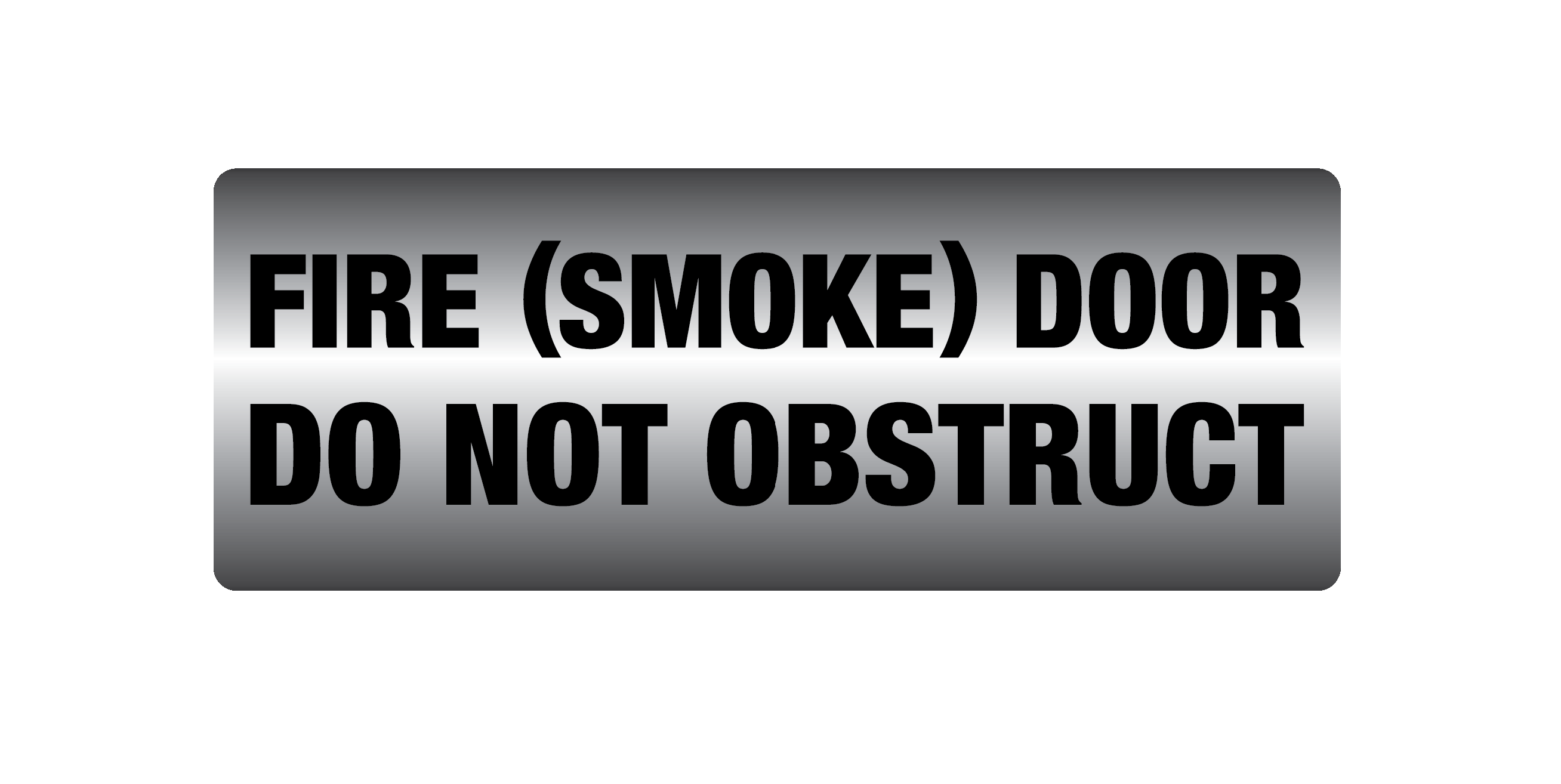 Metal finish PVC Fire smoke door do not obstruct Sign - Premium  from Firebox - Shop now at Firebox Australia