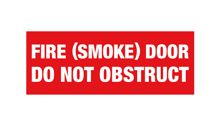 PVC Fire smoke door do not obstruct Sign - Premium  from Firebox - Shop now at Firebox Australia