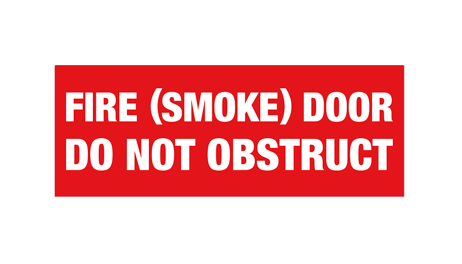 PVC Fire smoke door do not obstruct Sign - Premium  from Firebox - Shop now at Firebox Australia