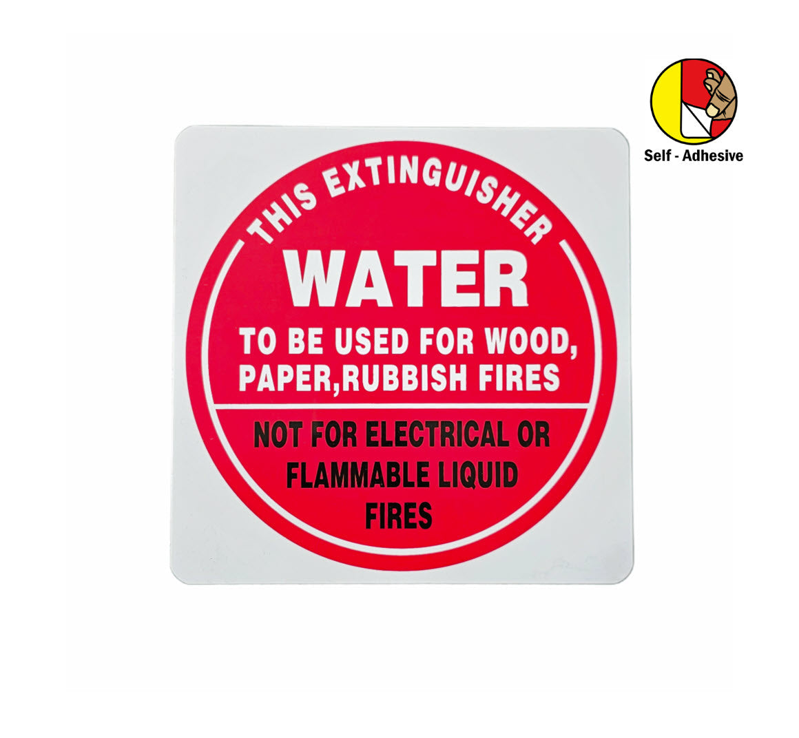 FireboxSelf-adhesive Air Water Extinguisher I.D Sign | by Firebox Australia