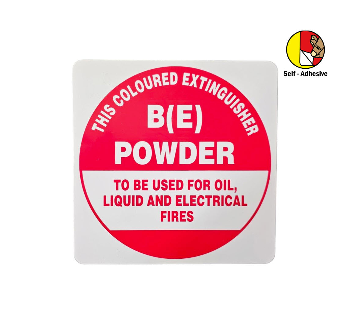 FireboxSelf-adhesive BE Extinguisher I.D Sign | by Firebox Australia