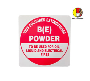 Self-adhesive BE Extinguisher I.D Sign - Premium Signage & Stickers from Firebox - Shop now at Firebox Australia