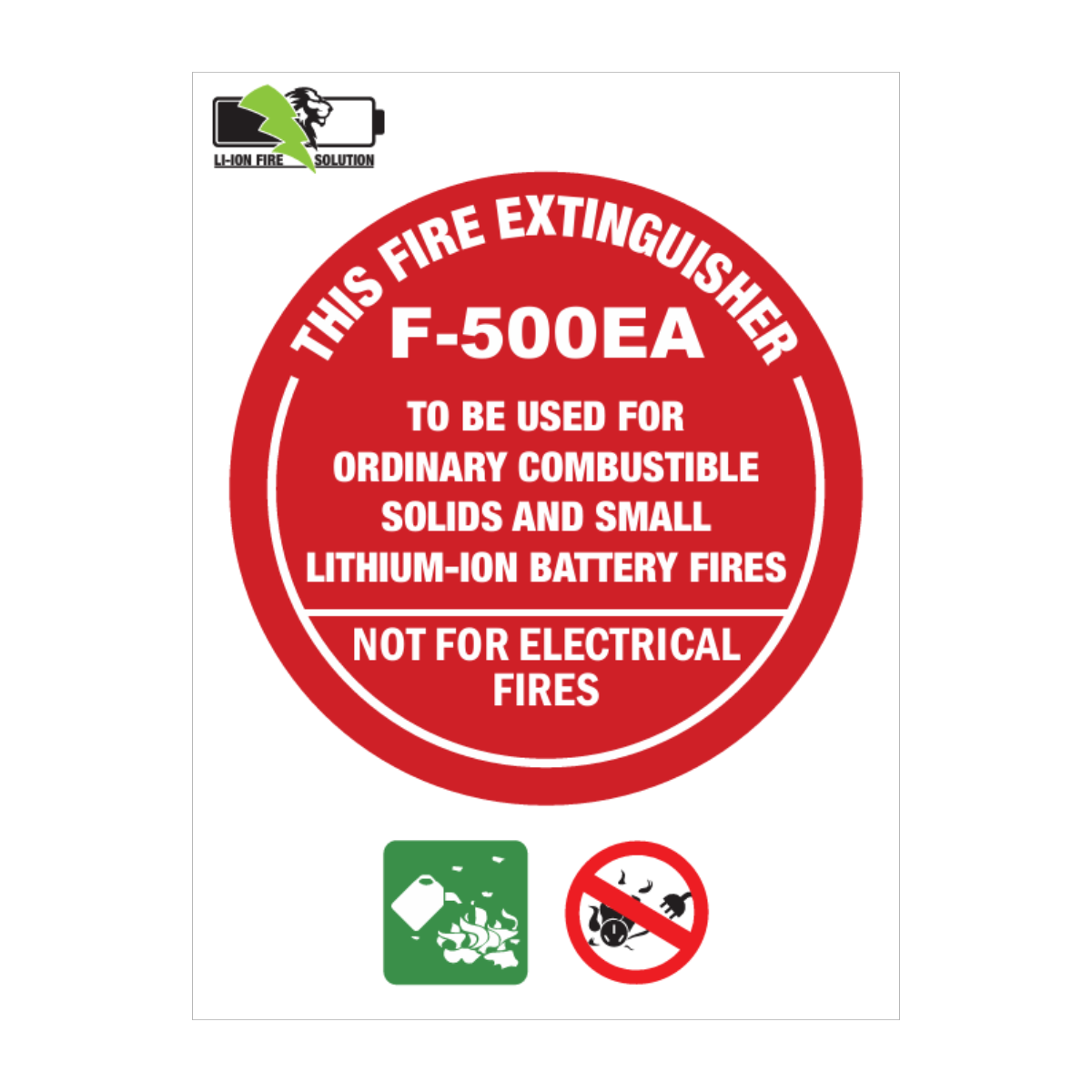 F-500 Fire Extinguisher Location Sign