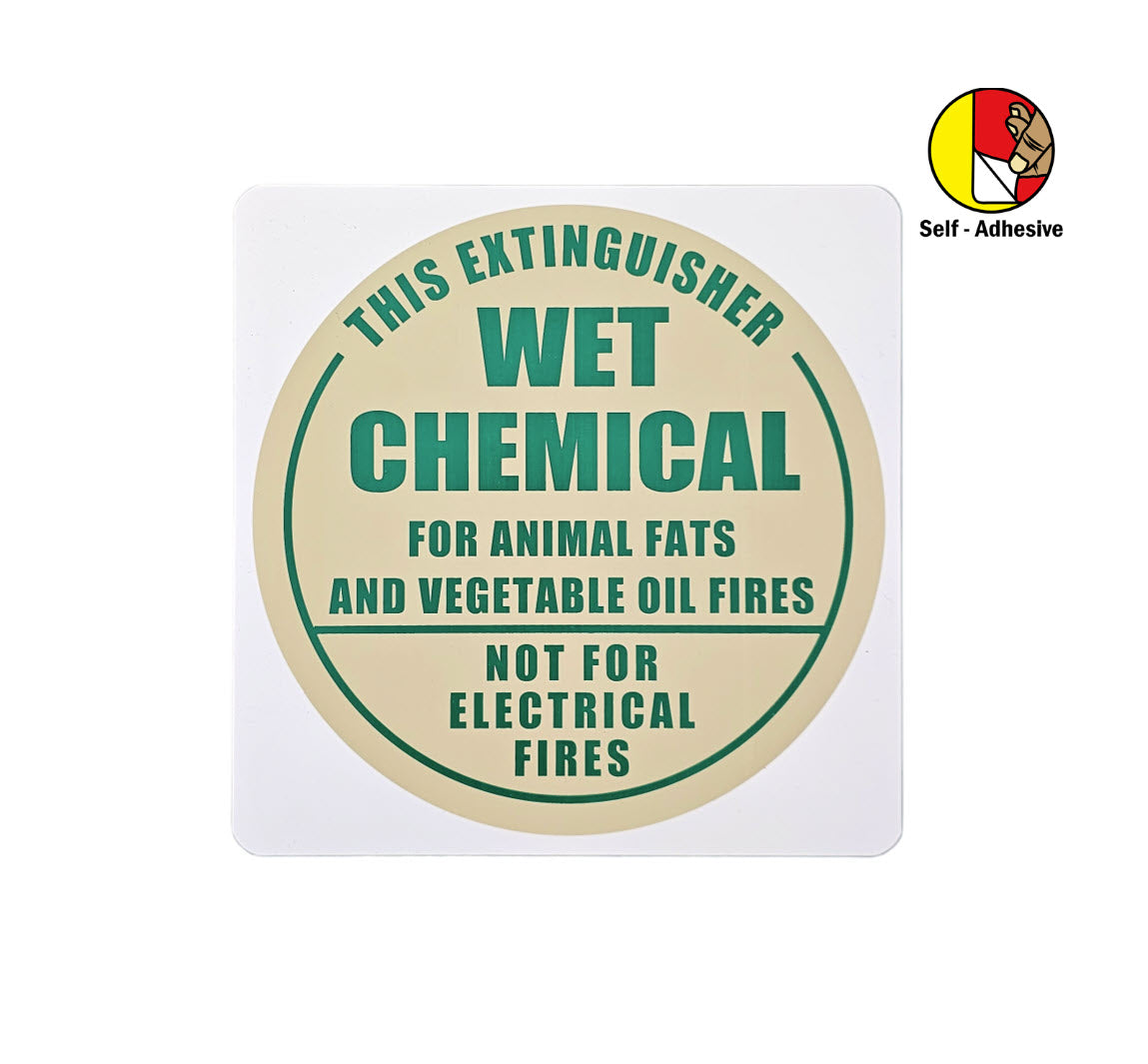 FireboxSelf-adhesive Wet Chemical Extinguisher I.D Sign | by Firebox ...