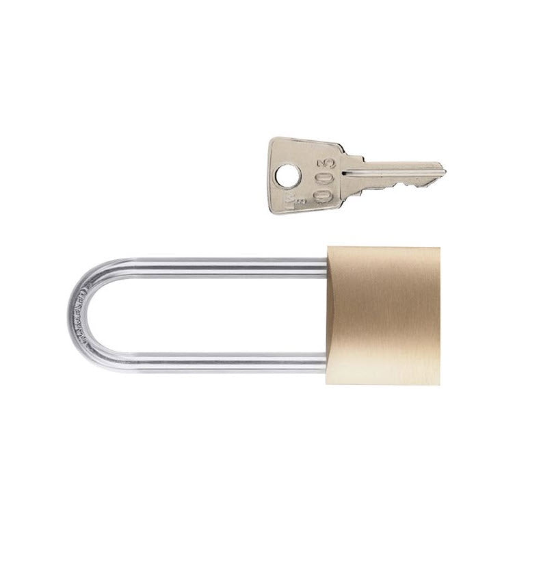 FireboxBrass 30mm long shank 003 padlock & key | by Firebox Australia