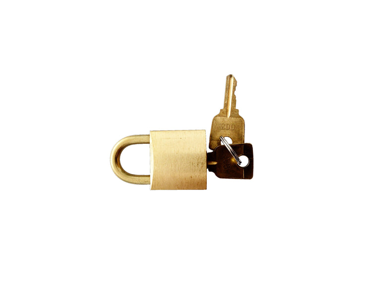 Brass 30mm 003 padlock & keys - Premium  from Firebox - Shop now at Firebox Australia