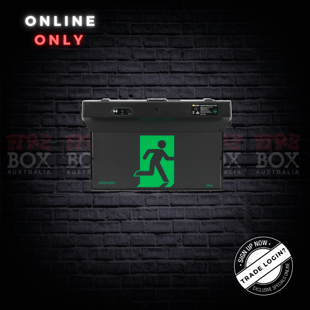 LED Black Blade Exit - Self Testing