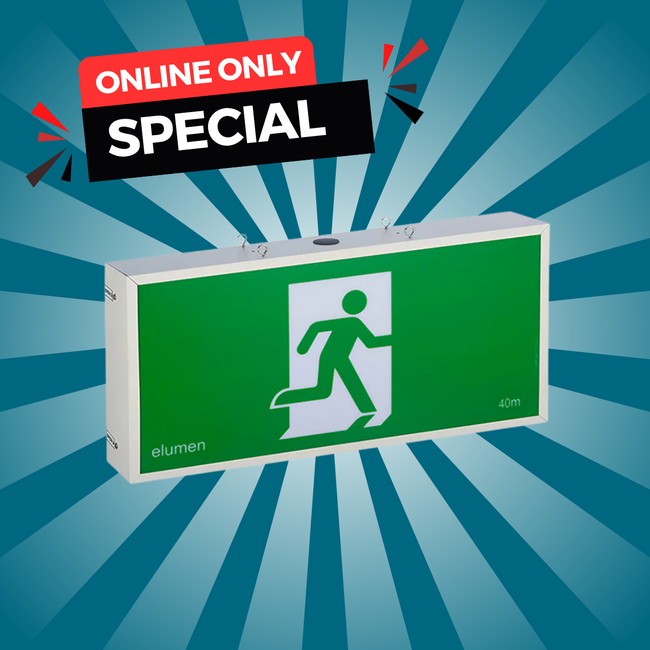 elumenLED Jumbo Exit Light - Emergency | by Firebox Australia