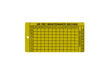 FireboxAS1851 aluminium maintenance tag | by Firebox Australia