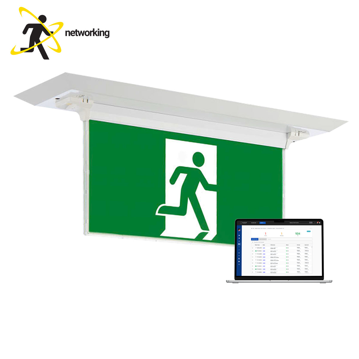 LED Recessed Exit Light -Remote Test