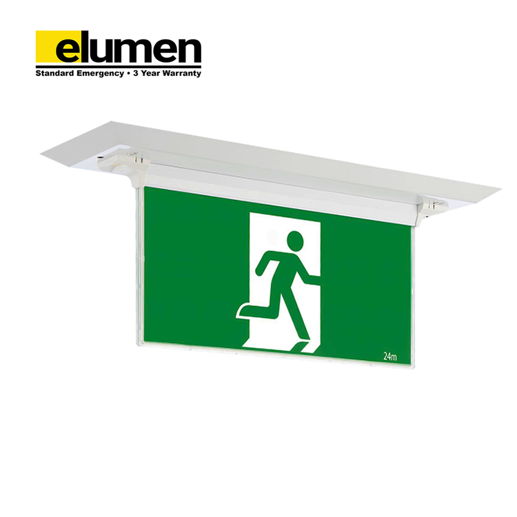 LED Recessed Exit Light -Emergency - Premium Exit & Emergency Lighting from elumen - Shop now at Firebox Australia