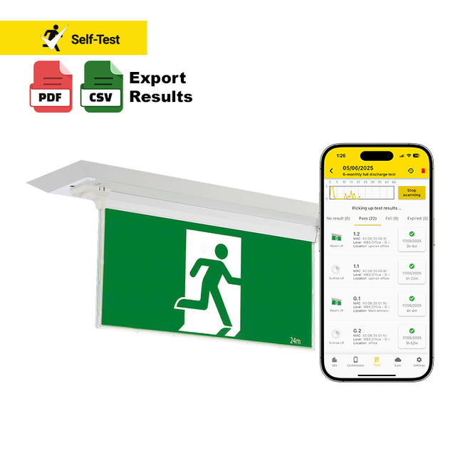 elumenLED Recessed Exit Light - App Testing | by Firebox Australia