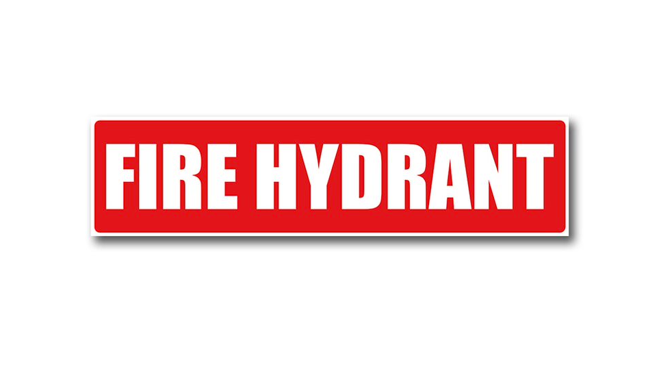 FireboxSelf-adhesive PVC Fire hydrant location Label | by Firebox Australia