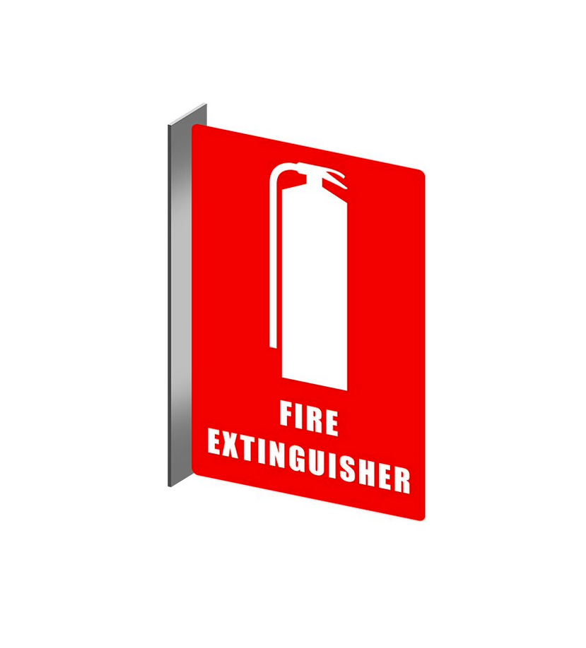 PVC Fire extinguisher location Right Angle Sign - Premium  from Firebox - Shop now at Firebox Australia