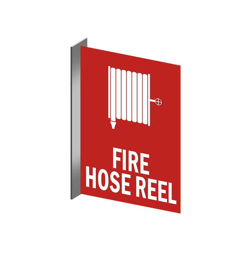 PVC Fire hose reel location Right Angle Sign - Premium  from Firebox - Shop now at Firebox Australia
